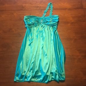 One shoulder mermaid dress (silk)
